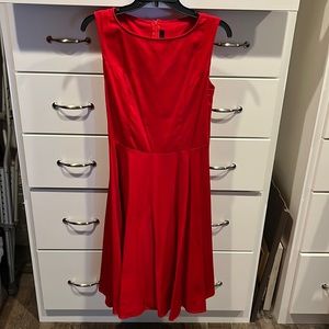 MIDI length A-line sleeveless red dress size large